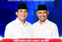 Bupati dan Wakil Bupati Tanah Bumbu terpilih Andi Rudi Latif - Bahsanuddin periode 2025-2030