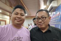 Akram Sadli bersama Ketua Umum SMSI Pusat Firdaus di Balai Kota Banjarmasin, Sabtu (13/9/2025)