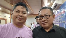 Akram Sadli bersama Ketua Umum SMSI Pusat Firdaus di Balai Kota Banjarmasin, Sabtu (13/9/2025)