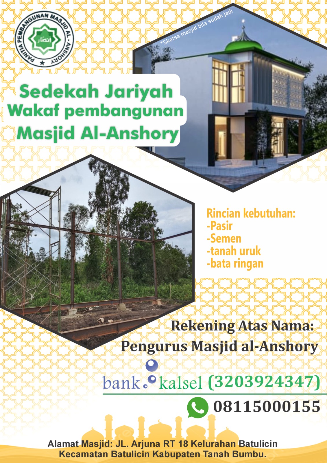 Pembangunan Masjid al-Anshory-Kelurahan Batulicin